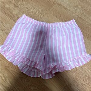 Pink and White & Black And White Striped Ruffle ShortsXXL, XL…116